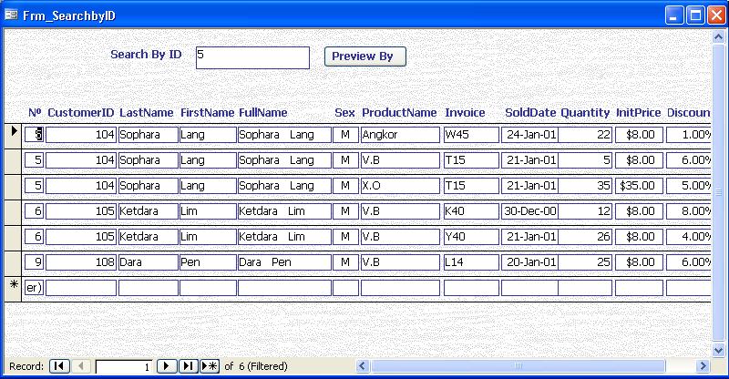 III. curbegáit Form Tabular rycyk Command Button nig Text Box mkkusedim,i bba a Print or Print Preview (Form or Report) By input ID 1- Macro name Action OpRebyID enaxagerkam Action Arguments Report