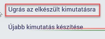 Az ugrás az elkészült kimutatásra opciót választva megjelennek a Kimutatás részletei, illetve megnyithatóvá válik az elkészített.