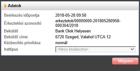 Első lépésben meg kell adnunk, hogy bontható-e a küldemény. Nemleges válasz esetén a program elvárja, hogy a legördülő menüből adjunk meg indokot is.