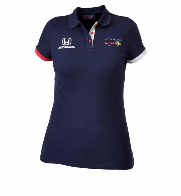 FÉRFI TENGERÉSZKÉK T-SHIRT NAGY MÉRETŰ LOGÓVAL Ha ezt a tengerészkék Aston Martin Red Bull Racing pamut t-shirtöt viseli, mely a mellrészén egy csapatlogóval, az ujján pedig egy Honda logóval