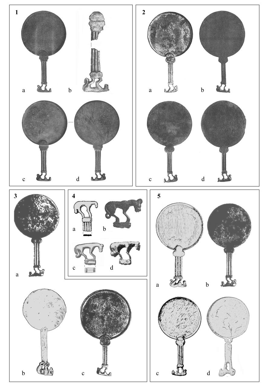TÉZER ZITA 8. kép. 1a. Makkfalva/Ghindari; 1b. Piliny; 1c. Szécsény; 2a. Biš Oba; 2b. Olbia (ol. 16600) ; 2c. Olbia (ol. 16825); 2d.Olbia (ol. 3327); 3a. Krimgireevskaja stanica; 3b.