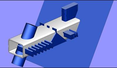 A szoftver három modulból áll: 3D-tervező technológiafejlesztés gyártásmenedzsment Technológiafejlesztés A munkadarab megszerkesztését követően a szoftver automatikusan elkészíti a megfelelő vágási