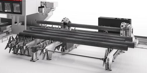 lehetőségek az átmérő és a formátum tekintetében: Az M4 modellsorozat akár 610 milliméter külső átmérőjű és 14 méter maximális hosszúságú csövek és profilok megmunkálóberendezéseit foglalja magában