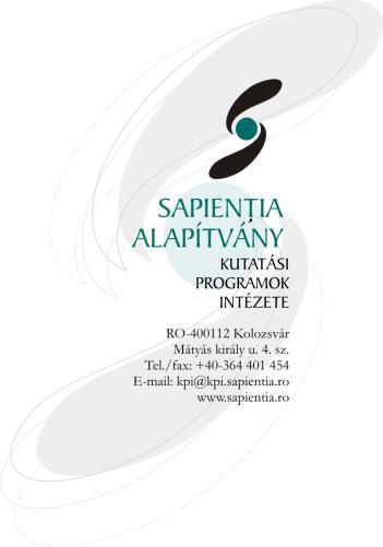 PÁLYÁZATI FELHÍVÁS Egyetemi Kutatási Program 2019/2020 A PROGRAM CÉLJA Az Egyetemi Kutatási Program (EKP) célja az erdélyi magyar magánegyetemi hálózat a Sapientia Erdélyi Magyar Tudományegyetem