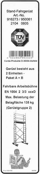 ei Verwendung von Paket + sind zwei Stabilisierungs-Sets zu verwenden.