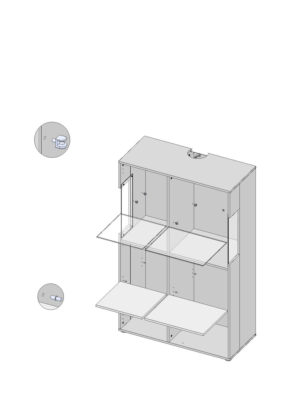 12 MOCOWANIE MEBLA DO ŚCIANY FIXATION DU MEUBLE AU MUR FIXIN THE CABINET TO THE WALL BEFESTIGUNG DES MÖBELS AN DER WAND FIJACION DEL MUEBLE AL MURO FIXACAO DO