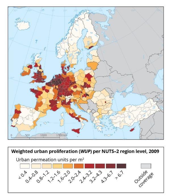 VÁROSI SZÉTTERÜLÉS REGIONÁLIS MUTATÓINAK ALAKULÁSA HAZÁNKBAN, 2006-2009 A városi szétterülés