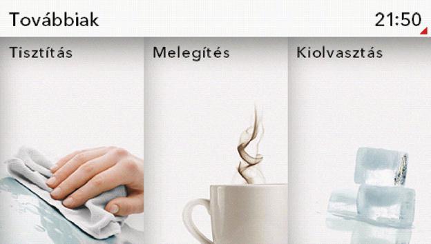 AZ AQUA CLEAN FUNKCIÓ HASZNÁLATA A SÜTŐ TISZTÍTÁSÁHOZ Töltsön 0,6 liter vizet egy üveg sütőtálba vagy lapos sütőtepsibe és