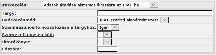 Adatok átadása
