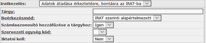 beérkeztetéséhez!