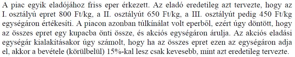 5%...800 Ft/kg /8 része 650 Ft/kg kg 50 Ft/kg