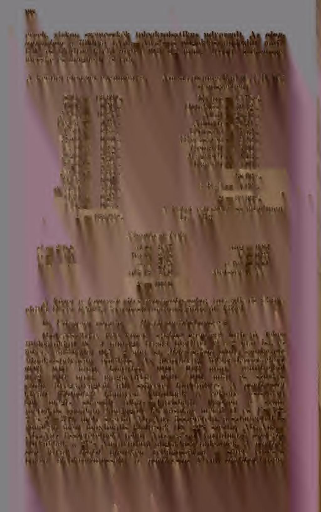 108 ércek, zirkon szemeoskék (pleokroisztikus udvarral). Az alapanyagban a földpát (A1134 An 40 %-os oligoklász-andezin), amfibol és biotiton kívül apatit (0.3X0.