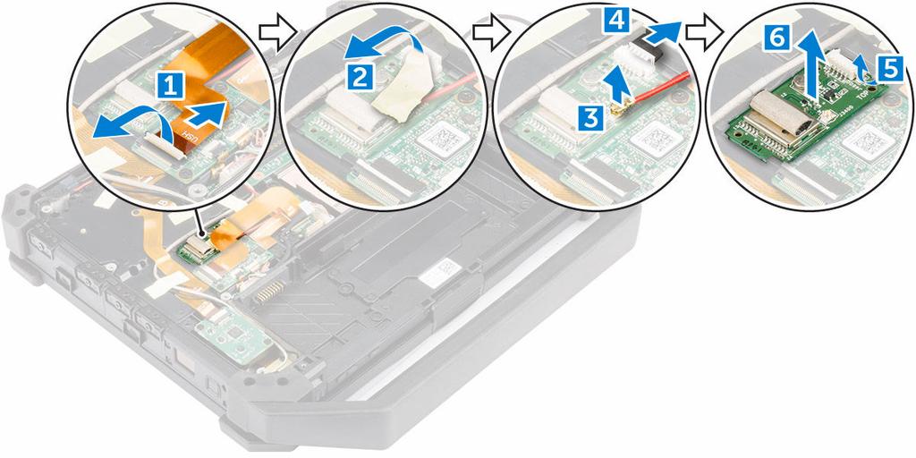 A globális helymeghatározó rendszer (Global Positioning System, GPS) moduljának beszerelése 1. Helyezze a GPS-modult a foglalatába, majd nyomja le a reteszt a rögzítéséhez. 2.