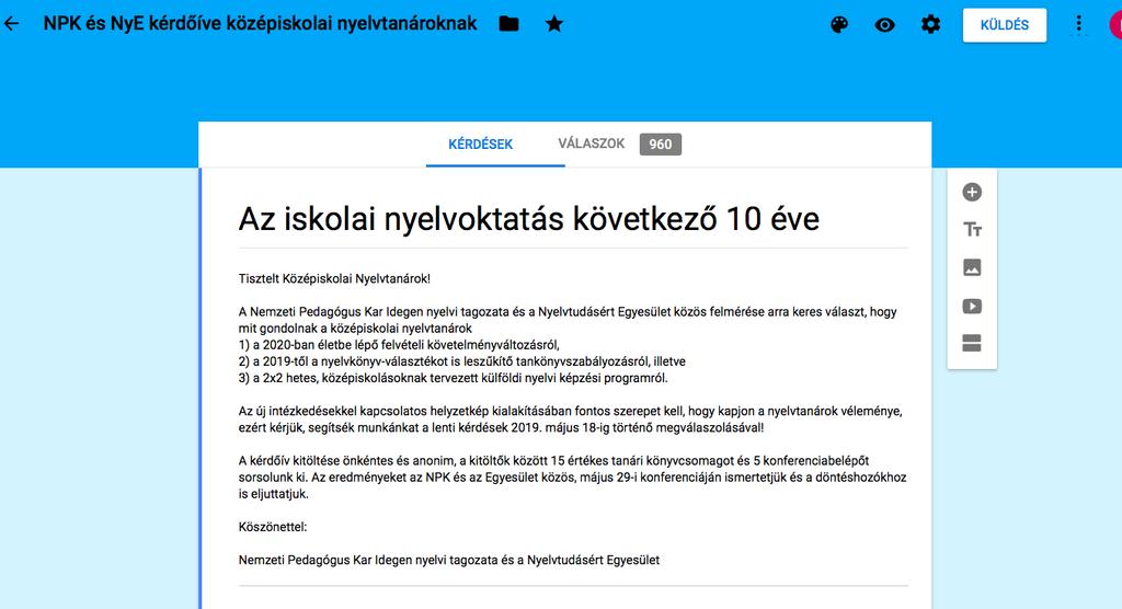 Mit szerettünk volna megtudni?