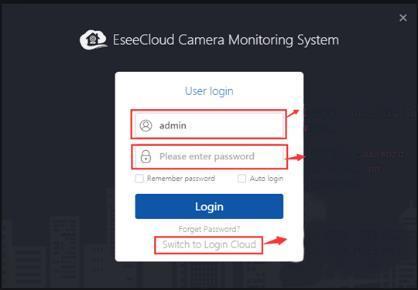 Bejelentkezés az EseeCloud CMS programba: felhasználó név: admin / Alap jelszó: nincs jelszó Javasolt, hogy a beállítások után adjon új jelszót Bejelentkezés Ha már van a mobil applikációs