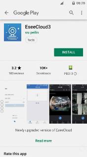MWX345 IP Wifi kamera mobil alkalmazás Az applikáció telepítése Keressen rá az