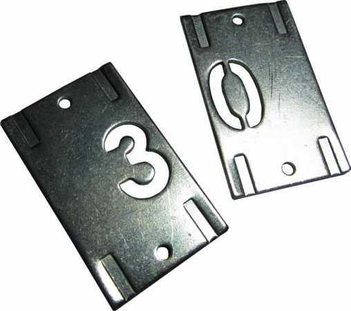 LS 190my Anto-Store IB azonosító tábla - mérete: 30 mm x 50 mm, függesztő lyukakkal, hegeszthető IB 0-9 tábla / készlet 10 számozott HUF / készlet 0-9 Anto-Store HE címke felakasztó