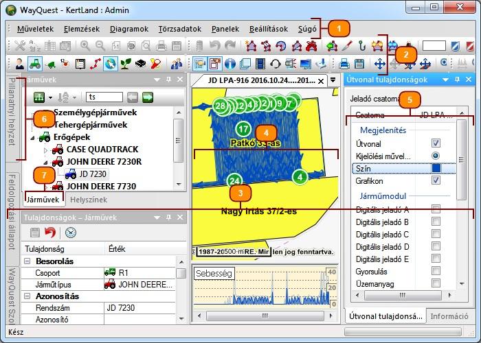 WayQuest ismertető 1. rész 6 A WayQuest program felhasználói felülete Programablak A program indításakor megjelenik a WayQuest program felhasználói felülete, azaz a programablak.