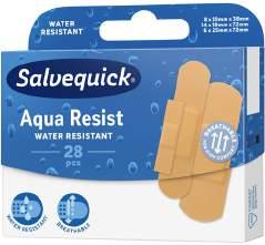 hu Salvequick Aqua Resist sebtapasz, 28 db (23,2 Ft/db) Víz és szennyeződésálló ragtapasz, amely lélegzik. Jó tapadású és rugalmas.