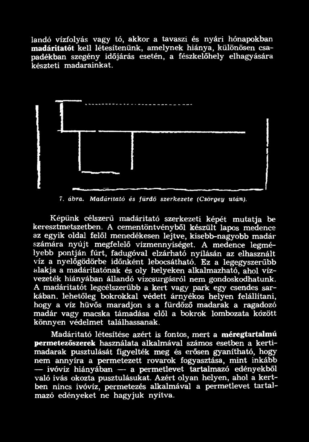 Ez a legegyszerűbb alakja a madáritatónak és oly helyeken alkalmazható, ahol vízvezeték hiányában állandó vizcsurgásról nem gondoskodhatunk.