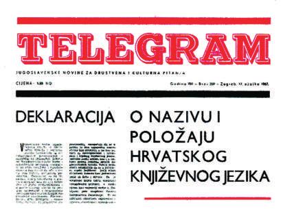 Povijest hrvatskoga književnog jezika 29 Izrada prvih svezaka Rječnika hrvatskosrpskoga književnog jezika Matice hrvatske i Matice srpske od strane hrvatske stručne i kulturne javnosti je