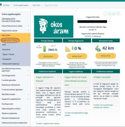 Energia költség Megjelenik a tervezett költség és a napi mérési eredményekből származó az Ön árszabásának megfelelően számított forint értékek. A adatok.
