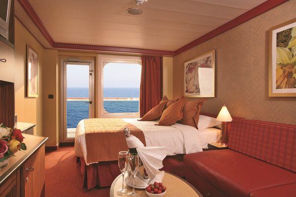 Balkonos classic és premium kabinok Tengerre néző, balkonos kabinok méretük kb.