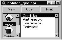 A Balaton földtudományi adatbázisa 49 2. ábra. Az adatbázis táblázatos adatainak feldolgozása (a kétsoros dobozok alternatív verziók) Figure 2.