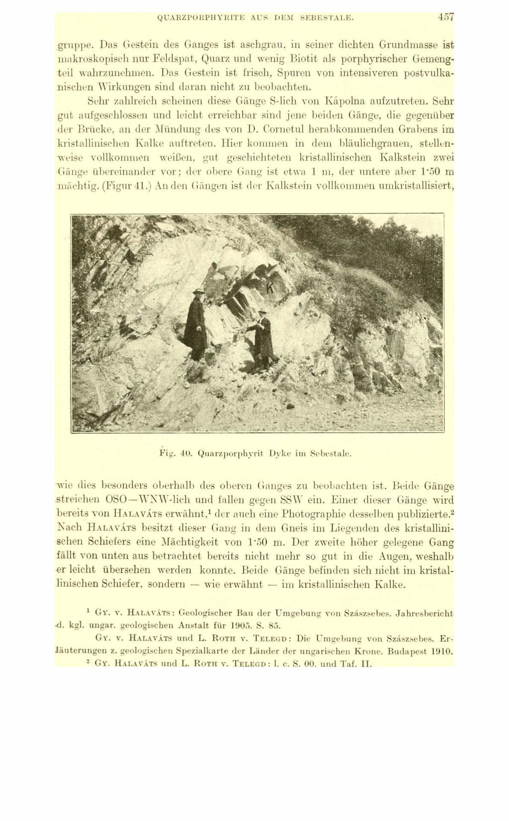QUAEZPOHPHYRITE AUS DEM SEBESTALE. 457 gruppe.