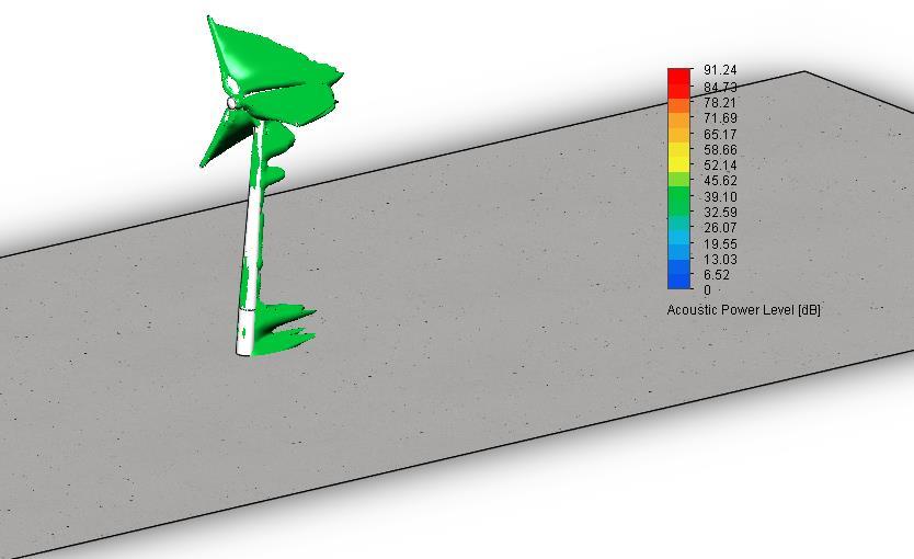 ábra 50 db-es hangteljesítményszint isosurface plotja Az
