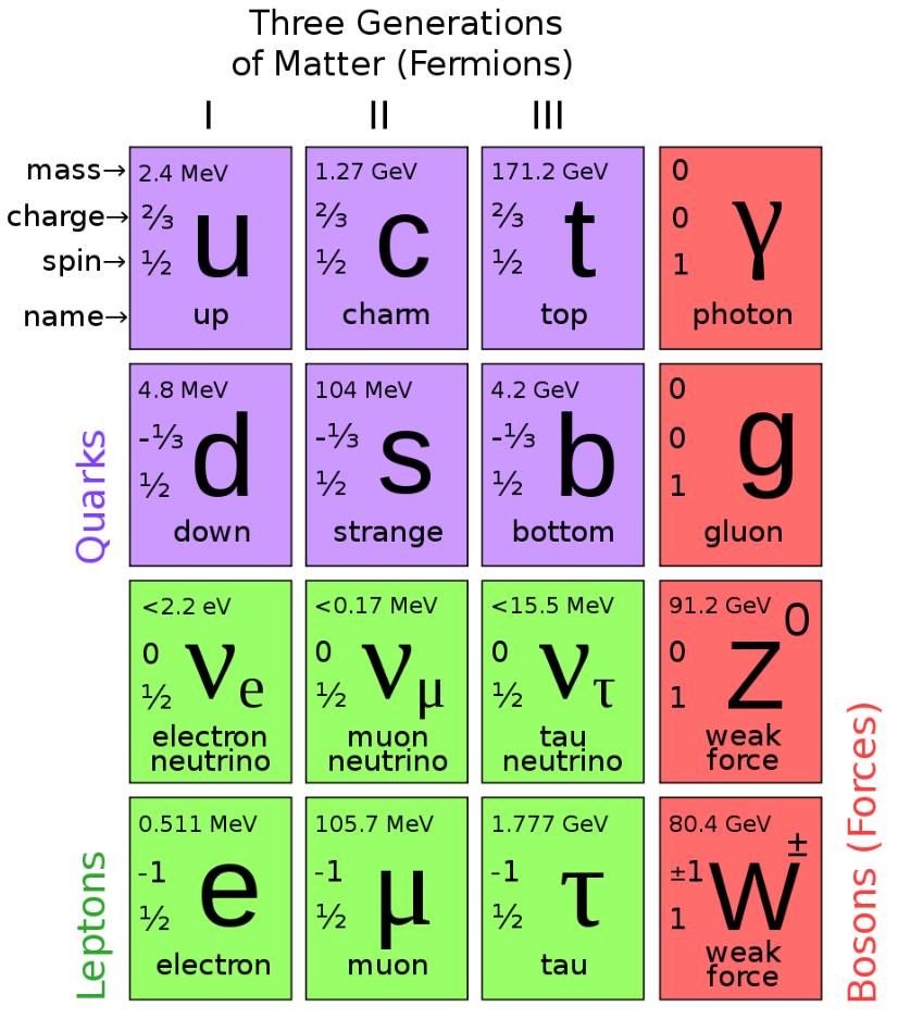 Previously - Elementary particles Elementary particles Fermions Quarks Leptons Bosons Gauge bosons Fundamental interactions strong nuclear force weak nuclear force