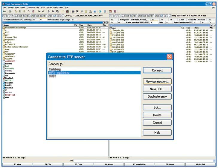 02 ) Miután rákattintott az FTP Connect-re megjelenik a Connect to FTP server nevű ablak