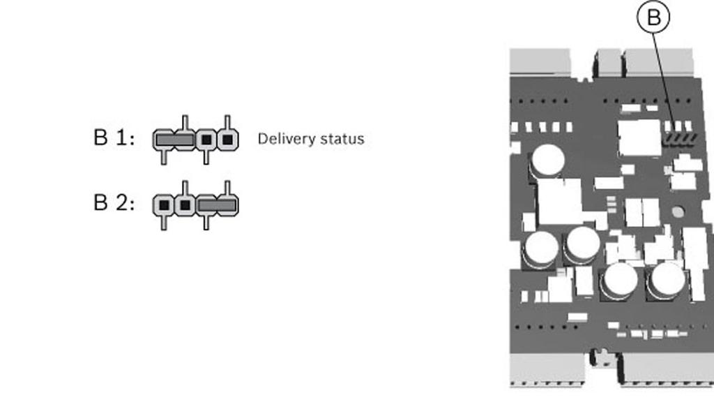AMC2 Modular Controller Telepítés hu 19 osztott kommunikációs csatorna esetén és csatlakoztatott jelföldelés nélkül a 2 áthidaló van beállítva minden eszközön (= A3) 4.6.