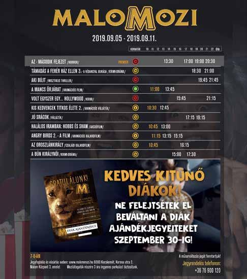 PROGRAM 23 PROGRAMAJÁNLÓ MOZI OTTHON MOZI Kecskemét, Kossuth tér 4. Újrakezdők (16) 09.01. 16h, 09.03. 18h, 09.05-09.07. 18h Színes, magyar feliratos, dán filmvígjáték.