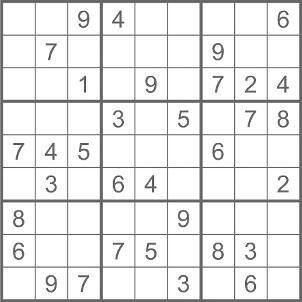 sudoku A 9x9-es tábla összes sorába és oszlopába írja be