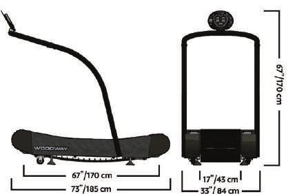 (SZ) 43 cm x (H) 157 cm, 60 egyedi léc A CURVE futópadhoz hasonlóan a CURVE TRAINER is motor nélküli.