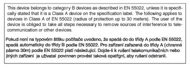 8. Szabályozási információk Cependant, rien ne peut garantir l'absence d'interférences dans le cadre d'une installation particulière.