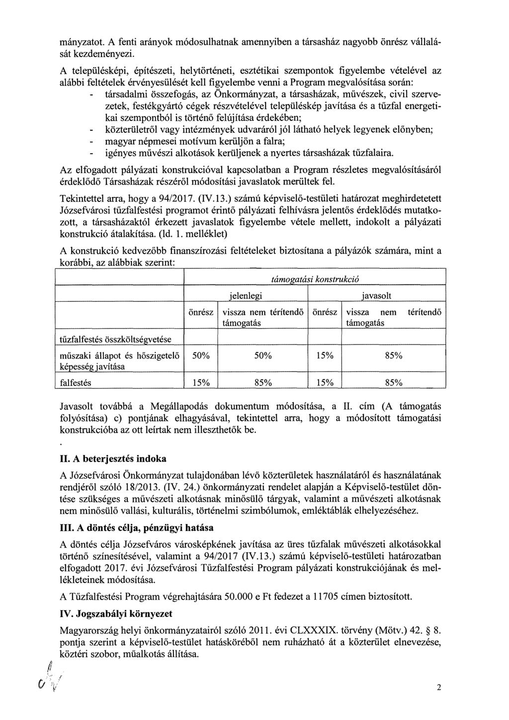 mányzatot. A fenti arányok módosulhatnak amennyiben a társasház nagyobb önrész vállalását kezdeményezi.
