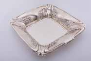 111. Ezüst szervírozó tálca / Silver tray ezüst, német, 800 ezrelékes ezüst, behozatali jellel german, 800
