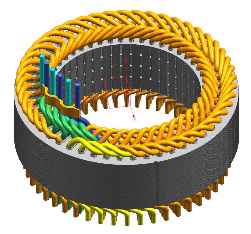 32. ábra - A tervezett motor állórészének 3d modellje 5.1.