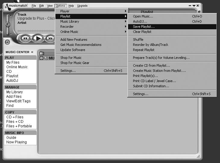 A számokat úgy is hozzáadhatjuk, hogy a Music Center ablakban az Add Files gombra kattintunk. 1 Kattintsunk a Music Library ablakban lévő Add Files gombra.