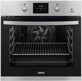 107 ZANUSSI ZOB33701CR + ZGH66414CA SÜTŐ + GÁZ FŐZŐLAP SÜTŐ: 5 polcmagasság 3 sütés sznt kétrétegű üvegajtó