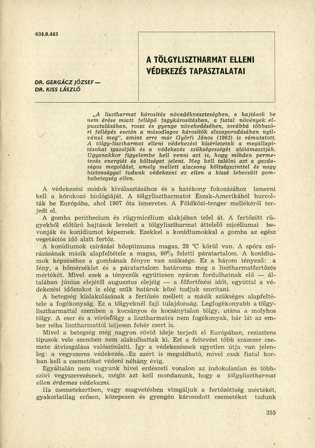 634.0.443 DR. GERGÁCZ JÓZSEF DR.