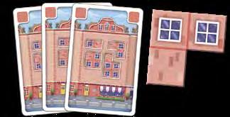 A kijátszott kártyák darabszámának meg kell egyezniük az elvett homlokzatlapka mezőinek számával (ablak- és falmezők). 2.