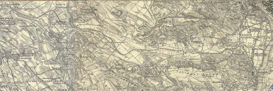 A harmadik katonai felmérés (1869-87) Bia és Torbágy ( forrás: mapire.