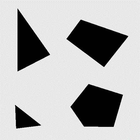 6. Síkidomok, sokszögek meghatározása A program detektálja a shapes.