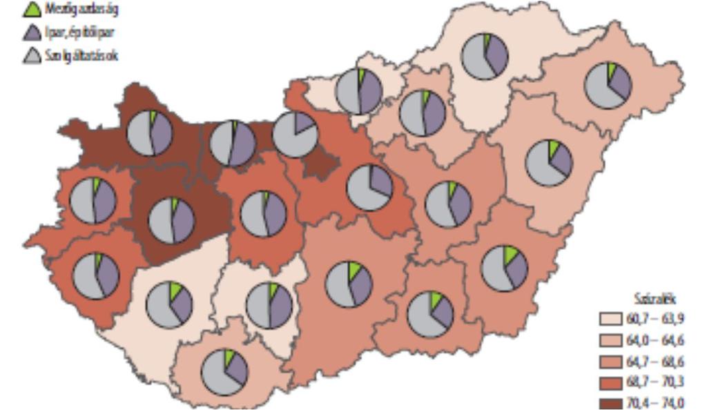 Munkaerőpiac a) Gazdasági aktivitás 2018 IV. negyedévében Heves megyében a 15 74 éves népesség 60,0%-a, 133 ezer fő volt gazdaságilag aktív, számuk 3,6%-kal több volt, mint egy évvel korábban.