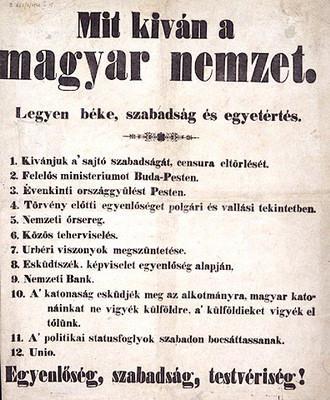 b) Nézz utána, hogy mely pontjai valósulnak meg és melyek nem az április törvényekben! Megvalósult Nem valósult meg 10 pont 3) A következő feladat a Nemzeti dalhoz kapcsolódik.