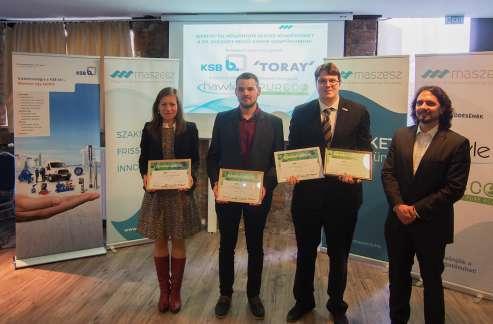 MASZESZ HÍREK, AKTIVITÁSOK A Szimpózium díjazottjai (balról jobbra): Dr. Kun Ágnes, Szombathy Péter, Huzsvár Tamás és Dr.