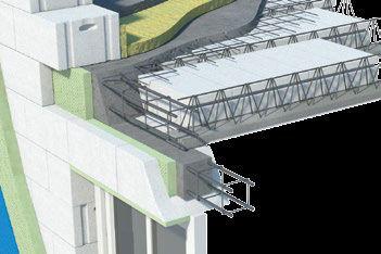 PORFIX U elemekbe öntött teherhordó áthidalások hőszigeteléssel 0 mm vastagságú, hőszigeteléssel ellátott U elemből készült 375 mm szélességű áthidalás legnagyobb megterhelése Merevítés 3 ø V 3 ø V12